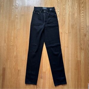 Versace Jeans Couture Designer High Waist Minimalist Capsule Black Long Jeans 25